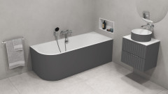 VIVA R MONOLITH asymetrická vana 170x75x60cm, bílá/carina (78119M.41) (3)