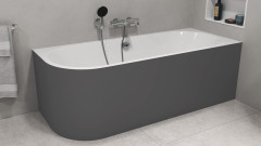 VIVA R MONOLITH asymetrická vana 170x75x60cm, bílá/carina (78119M.41) (5)