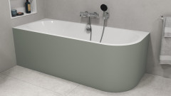 VIVA L MONOLITH asymetrická vana 170x75x60cm, bílá/verde (70119M.44) (5)