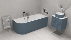 VIVA R MONOLITH asymetrická vana 180x75x60cm, bílá/siena (72129M.42) (3)