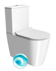KUBE X WC kombi, Swirlflush, spodní/zadní odpad, bílá ExtraGlaze (941911K)