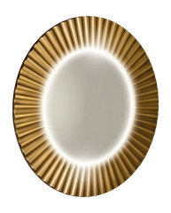 PRIDE kulaté zrcadlo s LED osvětlením v rámu ø 75cm, bronz (PD754)