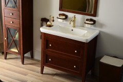 CROSS umyvadlová skříňka 85x81x47cm, 2x zásuvka, buk (CR391) (4)