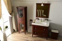 CROSS umyvadlová skříňka 85x81x47cm, 2x zásuvka, buk (CR391) (5)