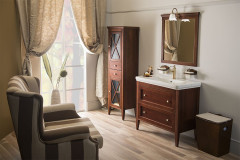 CROSS umyvadlová skříňka 85x81x47cm, 2x zásuvka, buk (CR391) (6)