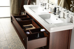 CROSS umyvadlová skříňka 116x77,5x49,5cm, 2x zásuvka, buk (CR325) (4)