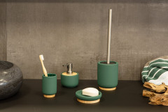 FANCY WC štětka na postavení, tmavě zelená (2126405) (2)