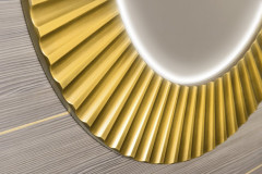 PRIDE kulaté zrcadlo s LED osvětlením v rámu ø 90cm, zlato (PD950) (3)