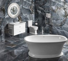 PRIDE kulaté zrcadlo s LED osvětlením v rámu ø 75cm, stříbrná (PD752) (3)