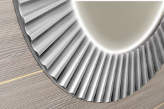 PRIDE kulaté zrcadlo s LED osvětlením v rámu ø 75cm, stříbrná (PD752) (5)