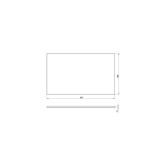 Deska Rockstone 80,7x1,2x48,8cm, bílá mat (WR001-0101)