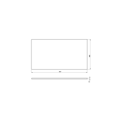 Deska Rockstone 90,7x1,2x48,8cm, bílá mat (WR002-0101)