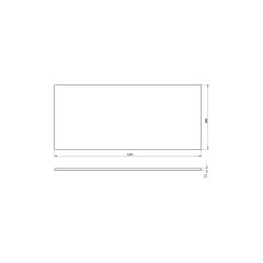 Deska Rockstone 110,7x1,2x48,8cm, bílá mat (WR004-0101)