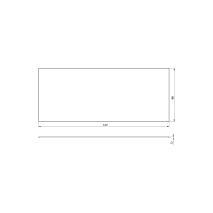 Deska Rockstone 120,7x1,2x48,8cm, bílá mat (WR005-0101)