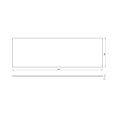 Deska Rockstone 150,7x1,2x48,8cm, bílá mat (WR007-0101)