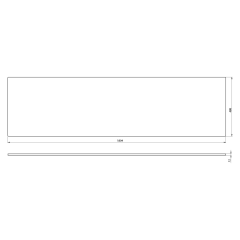 PREMIO deska kompozit 180,4x1,2x48,8cm, černá mat (PRE008-3535)
