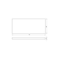 AVICE deska pod umyvadlo 110,7x48,8cm, tl.5cm, dub rover (AV044)