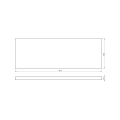 AVICE deska pod umyvadlo 140,7x1,2x48,8cm, tl.5cm, dub rover (AV046)