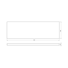 AVICE deska pod umyvadlo 150,7x48,8cm, tl.5cm, dub rover (AV047)