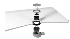 MIRAI vaničkový sifon, průměr 90mm, DN40, krytka černá mat (72730B) (4)