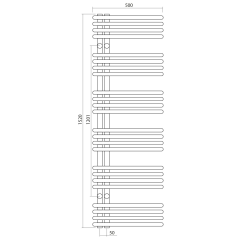 NYMPHA otopné těleso 500x1520mm, chrom (LLN152)