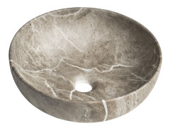 RONDANE keramické umyvadlo na desku Ø 41cm, breccia mramor (AR435BM)