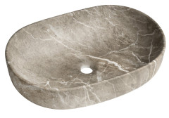 CALEO keramické umyvadlo na desku, 60x42cm, breccia mramor (CA590BM)
