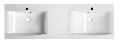 LUCIOLA dvojumyvadlo, litý mramor, 150x48cm, bílá (50154) (4)