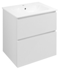 EZARA umyvadlová skříňka 59,2x64x46cm, bílá lesk (EZ601-3030)