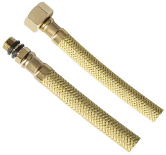 Flexibilní nerezová hadice M10x3/8", 40cm, zlato mat (33354GB)