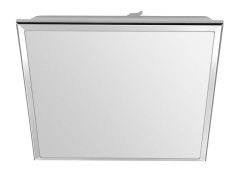 SILVER stropní LED svítidlo 28x28cm, 10W, 230V, 3000K/4000K/6500K, IP44, chrom (AU478)