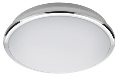 SILVER stropní LED svítidlo, Ø 29cm, 10W, 230V, 3000K/4000K/6500K, IP44, chrom (AU480)