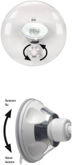Kosmetické zrcátko s LED osvětlením FLEXY MAX  s kloubovým přísavným držákem, bílá/stříbrná  (8099127886)