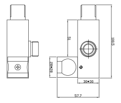 Držák sprchy s vyústěním, náklopný, chrom (1205-22) (11)