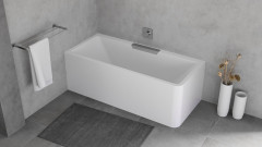 CASCATA L MONOLITH obdélníková vana 180x80x60cm, kaskáda nerez (5)