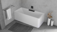 CASCATA L MONOLITH obdélníková vana 180x80x60cm, kaskáda černá (73836ML.102) (4)