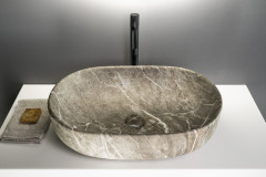 CALEO keramické umyvadlo na desku, 60x42cm, breccia mramor (CA590BM) (6)