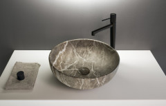 RONDANE keramické umyvadlo na desku Ø 41cm, breccia mramor (AR435BM)