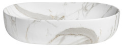 CALEO keramické umyvadlo na desku, 60x42cm, bianco carrara (CA590BC) (3)