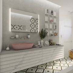 LED zrcadlo 800x700 se dvěma dotykovými senzory (ZP 17003VX)