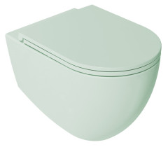 INFINITY závěsná WC mísa, Rimless, 36,5x53cm, zelená mint (10NF02004-2T) (3)