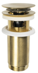 Umyvadlová výpust 5/4“, click-clack, velká zátka, max 80mm, zlato mat (7533.370.5.36)
