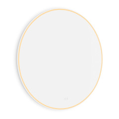 Bílé kulaté LED zrcadlo pr. 1000 mm se dvěma dotykovými senzory