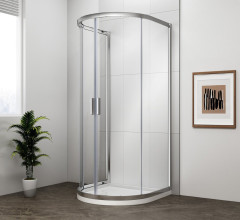 EASY půlkruhová sprchová zástěna 900x900mm, čiré sklo (EL4615)