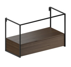 PURA konstrukce pod umyvadlo 102,6x46cm, černá mat/ořech (MSAP102N)