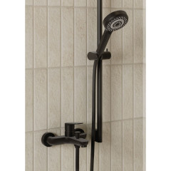 KLUDI X1 vanová a sprchová jednopáková baterie, rozteč 150mm, černá matná (326913975) (3)