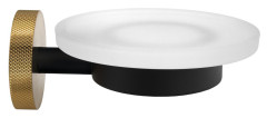 LARISSA mýdlenka, mléčné sklo, černá/zlato mat (WS002BG) (3)
