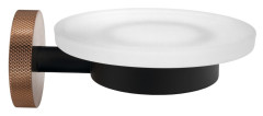 LARISSA mýdlenka, mléčné sklo, černá/měď mat (WS002BC) (3)