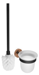 LARISSA WC štětka závěsná, mléčné sklo, černá/měď mat (WS008BC) (3)