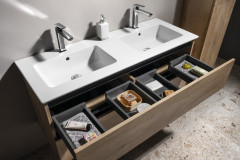 EZARA dvojumyvadlová skříňka 120x55x46cm, dub alabama (EZ121-2222) (5)